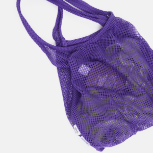 acid purple mesh market bag