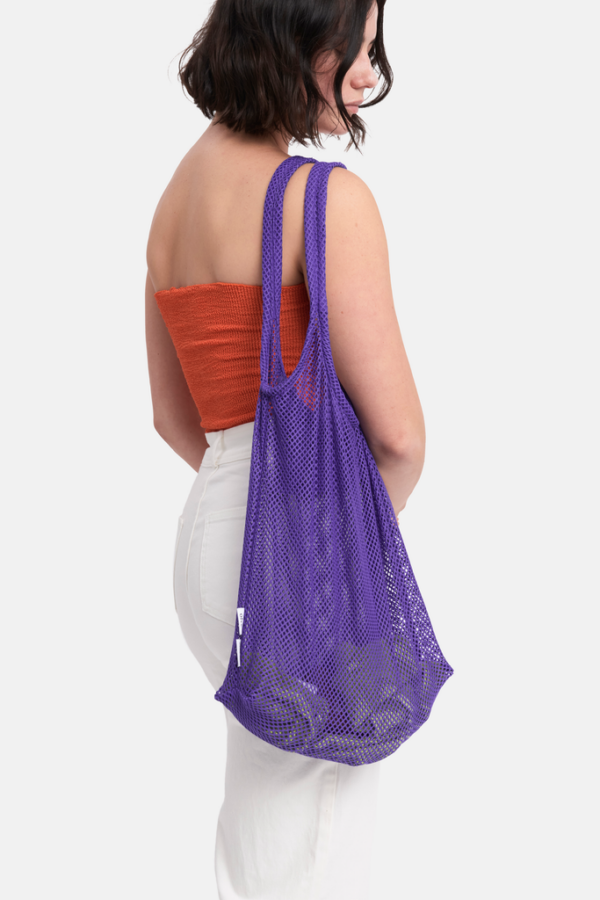 acid purple mesh market bag - Image 9