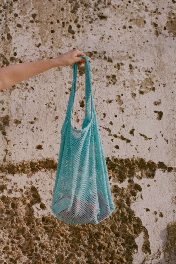 teal mesh market bag - Image 5