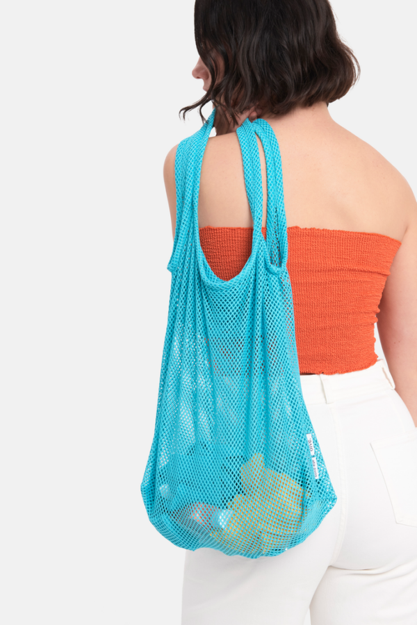 teal mesh market bag - Image 3