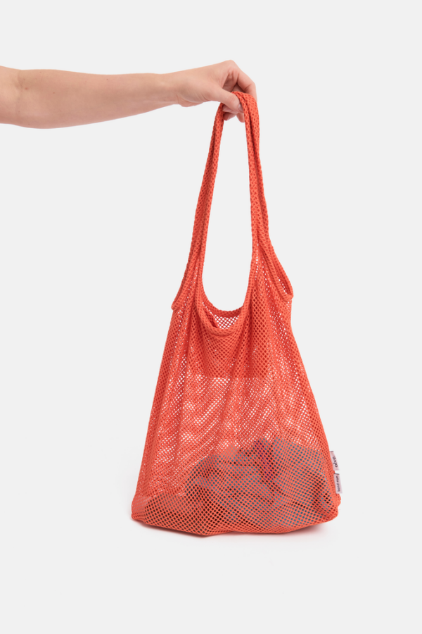 vermillion mesh market bag